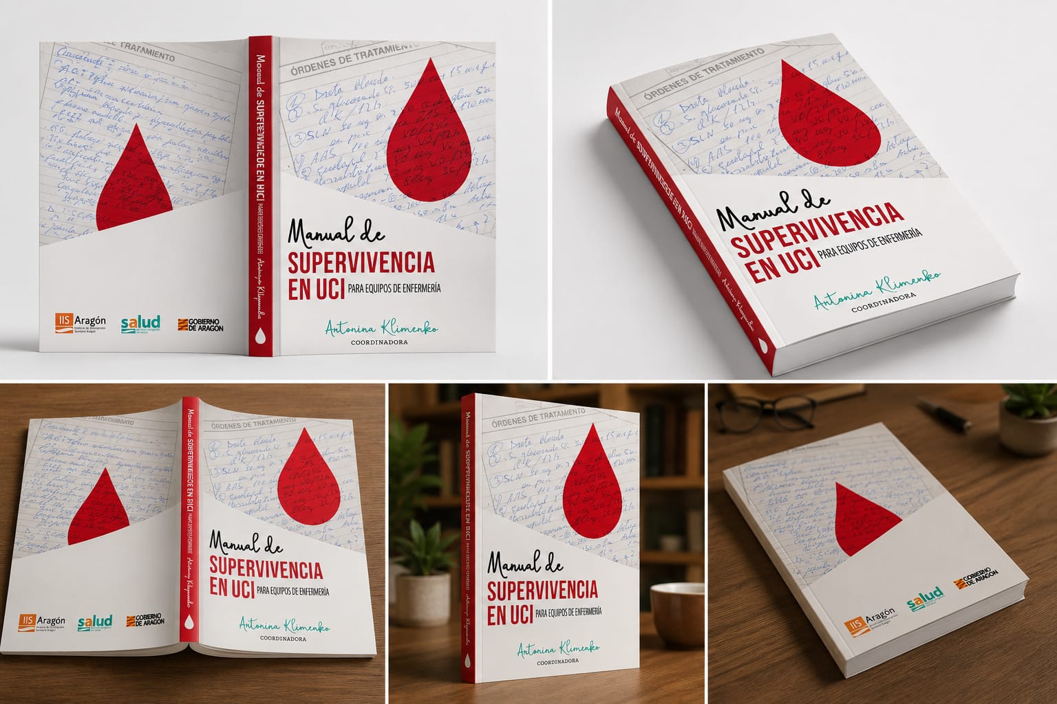 Portada del libro Manual de supervivencia en UCI diseñada por MarkArte