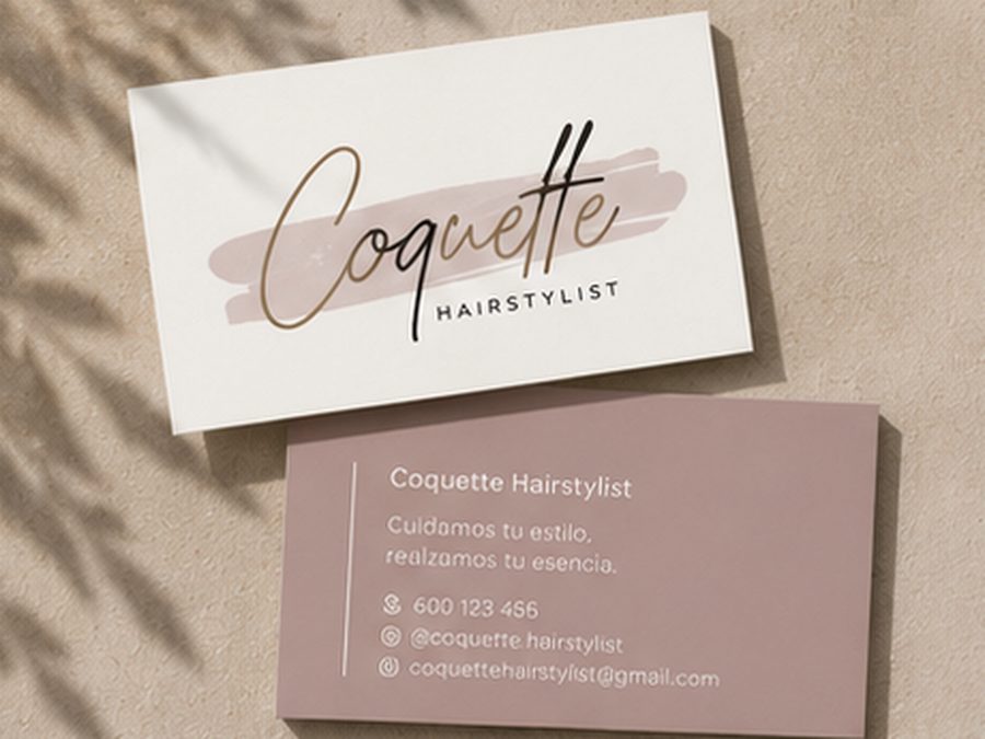Tarjetas de visita de Coquette diseñadas por MarkArte