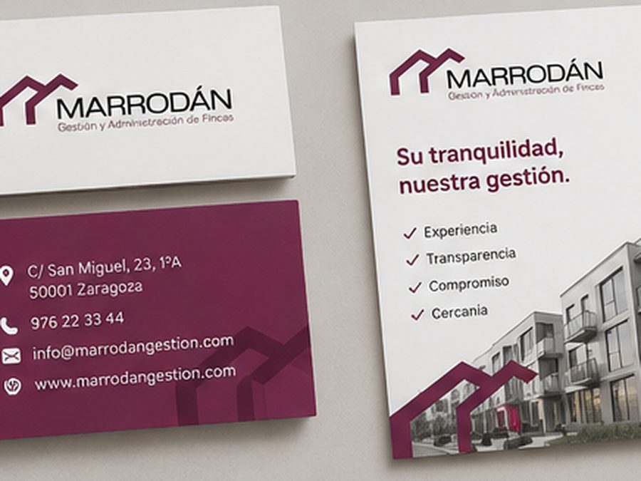 Tarjetas de visita de Marrodán diseñadas por MarkArte