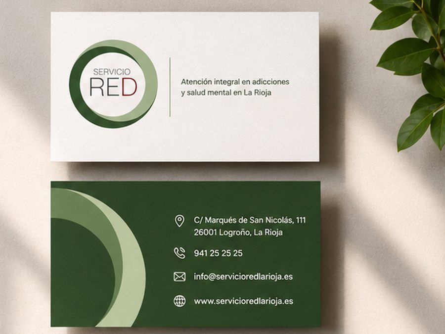 Tarjetas de visita de Servicio RED diseñadas por MarkArte
