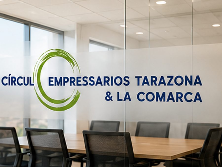 Vinilo en cristal de oficina del Círculo de Empresarios